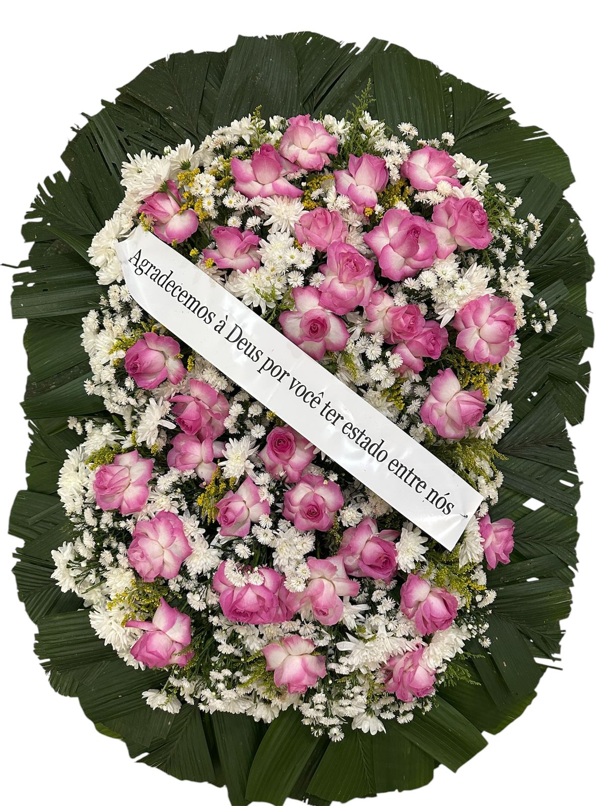 Coroa Grande rosa R$370,00 Coroa Grande Rosa - Imagem 1