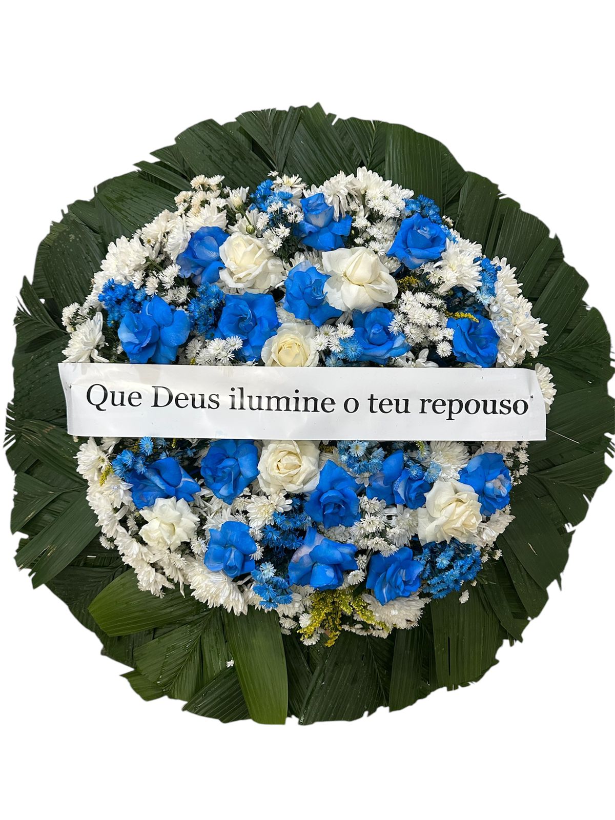 Coroa Média R$270,00 Coroa Média Rosas Brancas - Imagem 1